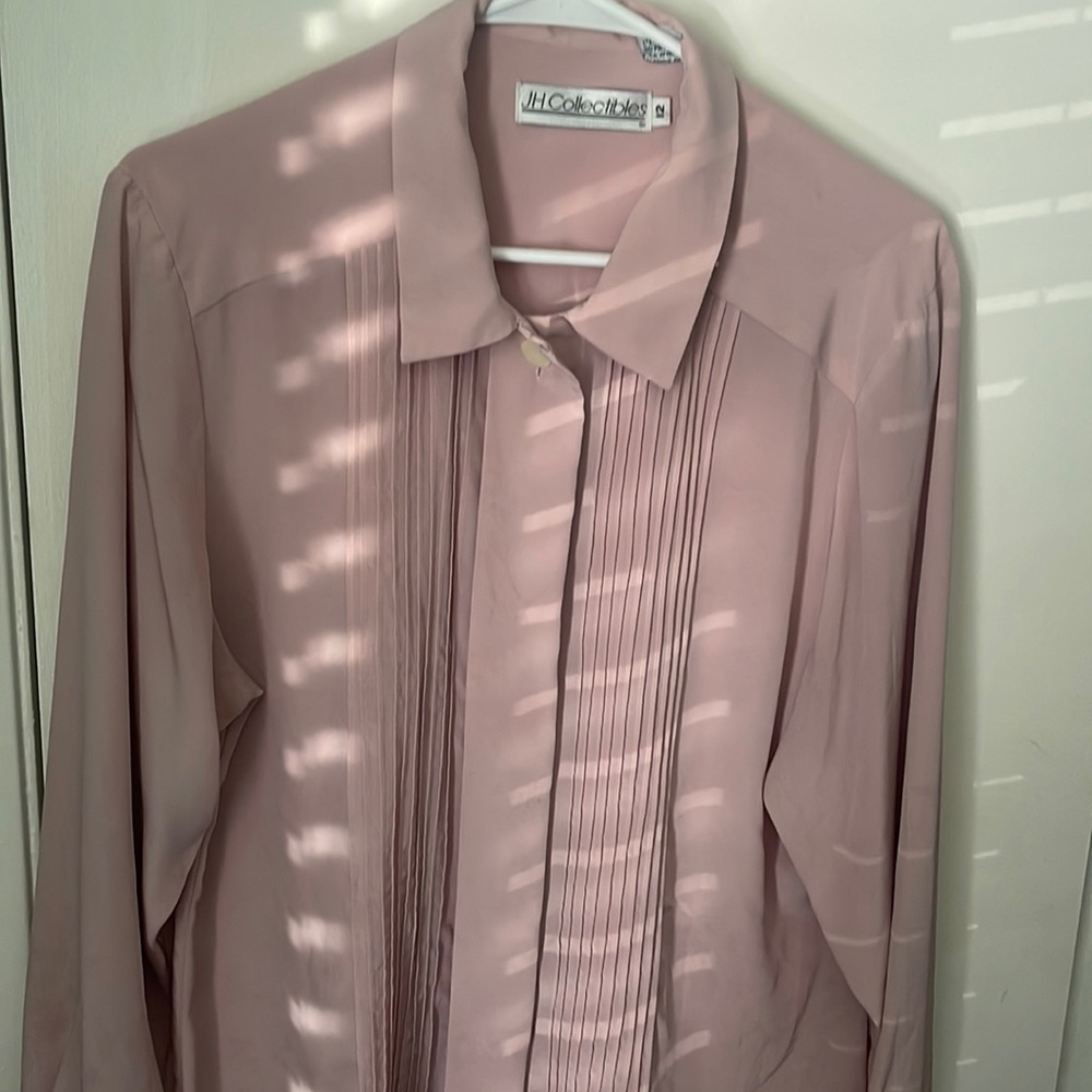 Office light pink blouse